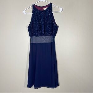 Cache Beaded Sleeveless Dress With Mesh Midriff Detail 6